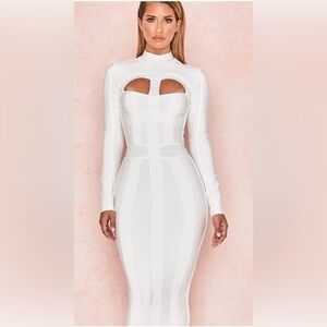 House Of CB | Azariah | White Bandage Dress | Size Smalll